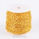 Łańcuszek ogniwka 7x4mm - 1 metr - kolor złoty - 2