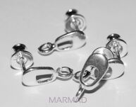 Bigle - ozdobny sztyft w komplecie z tulejką - srebro 925 - 1 para