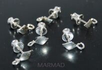 Bigle - ozdobny sztyft w komplecie z tulejką - srebro 925 - 1 para