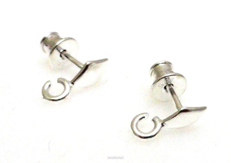 Bigle - ozdobny sztyft w komplecie z tulejką - srebro 925 - 1 para