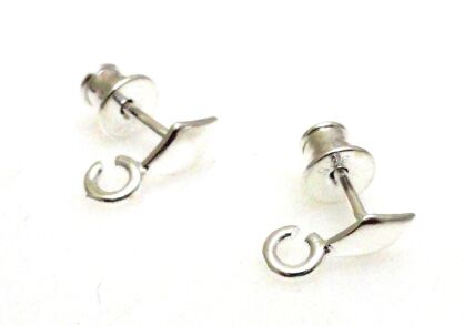 Bigle - ozdobny sztyft w komplecie z tulejką - srebro 925 - 1 para