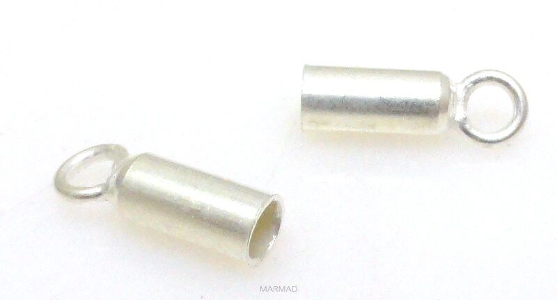Końcówki do rzemieni 3mm - srebro 925 - 1 para