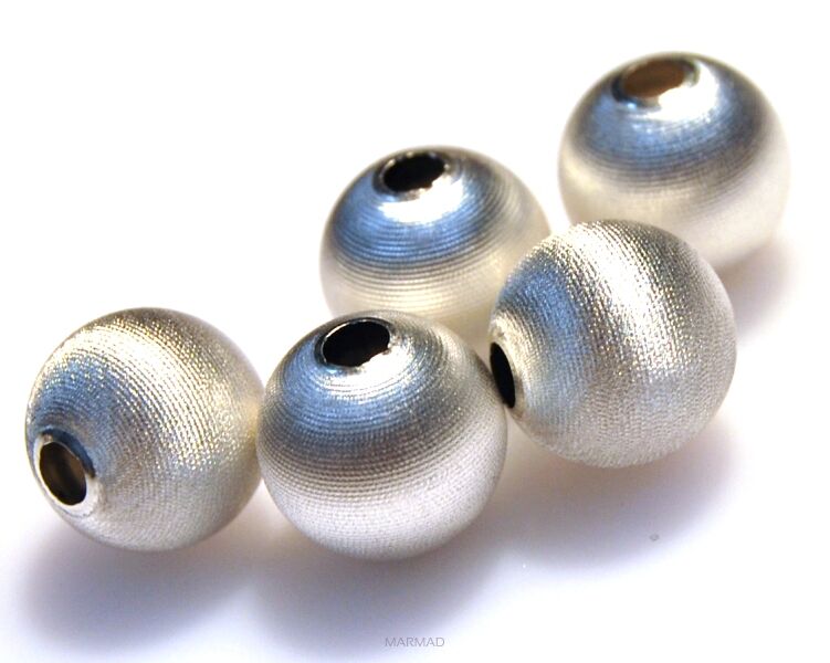 Kulka satynowa 12mm - srebro 925
