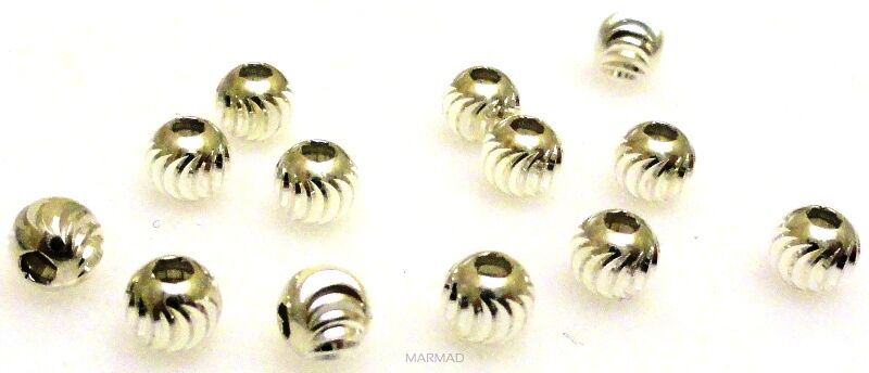 Kulka ozdobna księżycowa 4mm - srebro 925