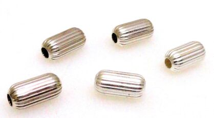 Walec karbowany - 8x4mm - srebro 925