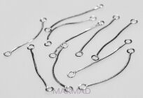 Żmijka 2 kółka 3 cm. - srebro 925 - podstawa kolczyka