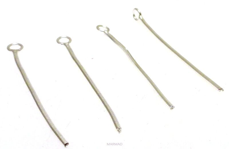 Żmijka z kółkiem 3cm. - srebro 925 - podstawa kolczyka