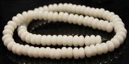 Agat biały - oponka 8x4mm