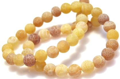 Agat matowy trawiony - kula 8mm