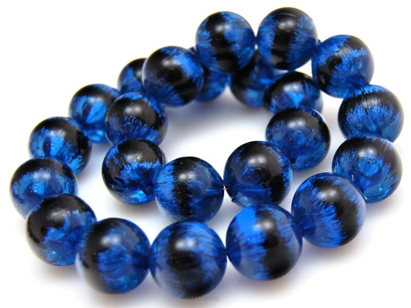 Akryl transparentny - kula 18mm - niebieska