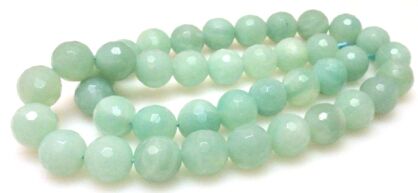 Amazonit fasetowany - kula 10mm
