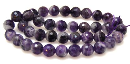 Ametyst fasetowany - kula 10mm
