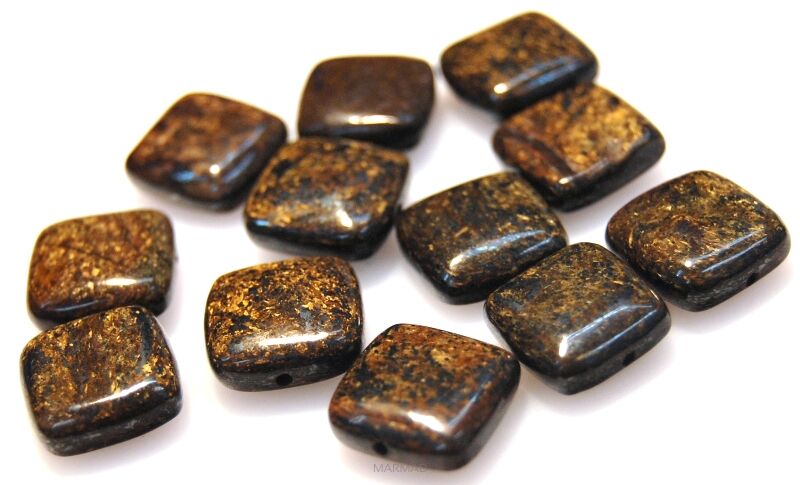 Bronzyt - kwadraty 12x12mm