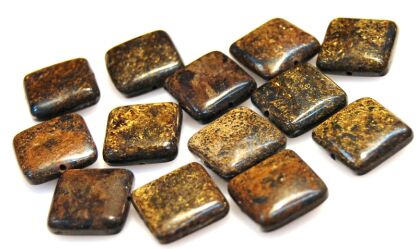 Bronzyt - kwadrat 15x15mm