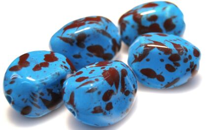 Ceramika malowana - orzech 30x25mm