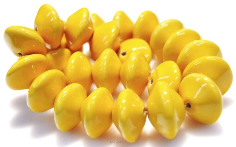 Ceramika żółta - dysk 22x14mm