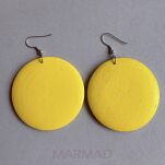 Kolczyki- Drewno malowane - moneta 50mm - 3