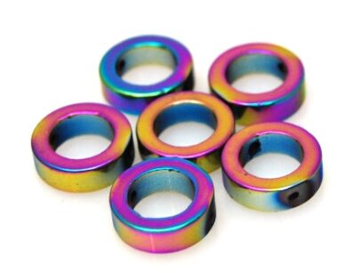 Hematyt tęczowy AB - kółka 12mm - jakość B