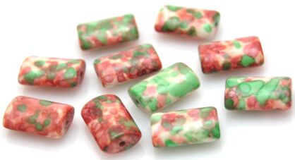 Howlit kwiatowy - prostokąt 15x10mm