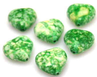 Howlit kwiatowy - serce 18mm