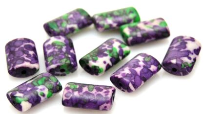 Howlit kwiatowy - prostokąt 15x10mm