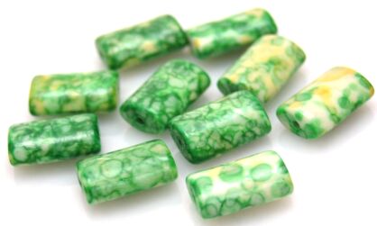 Howlit kwiatowy - prostokąt 15x10mm