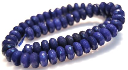 Jadeit fasetowany - oponka 10x5mm - niebieski