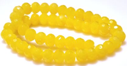 Jadeit fasetowany żółty - oponka 10x8mm