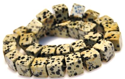 Jaspis dalmatyńczyk - kostka 10x10mm