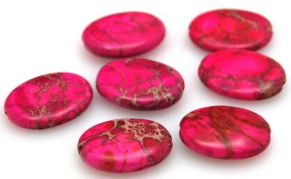 Jaspis cesarski różowy - owal 18x13mm