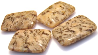 Jaspis tygrysi - na wisior - prostokąt 40x30mm - jakość B