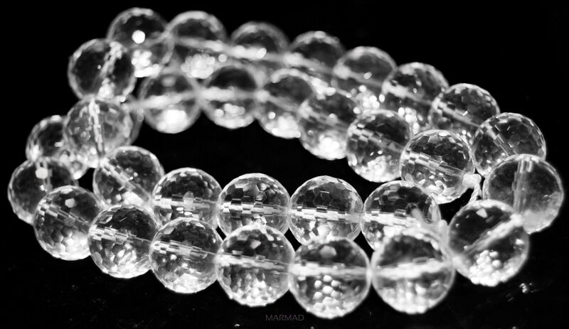 Kryształ górski fasetowany -  kula 12mm