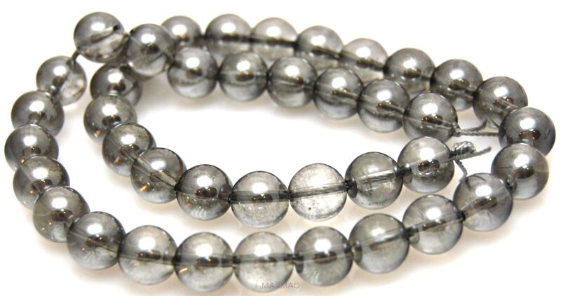 Kryształ górski Sliver gray plated - kula 10mm 