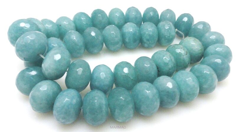 Kwarc niebieski fasetowany - oponka 14x10mm