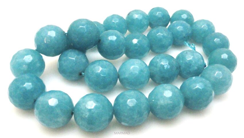 Kwarc niebieski fasetowany - kula 14mm