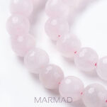 Kwarc różowy fasetowany - kula 8mm - 3