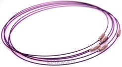 Linka stalowa 1mm z zapięciem  - fioletowa