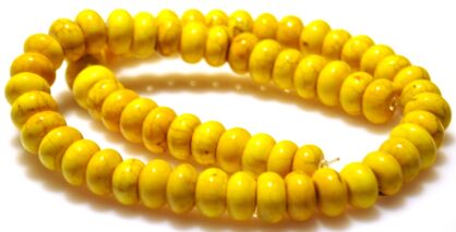 Magnezyt howlitowy - oponka 10x6mm - żółty