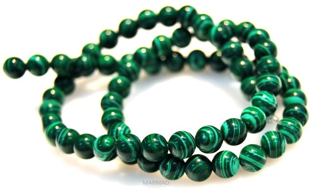 Malachit prasowany - kule 6mm