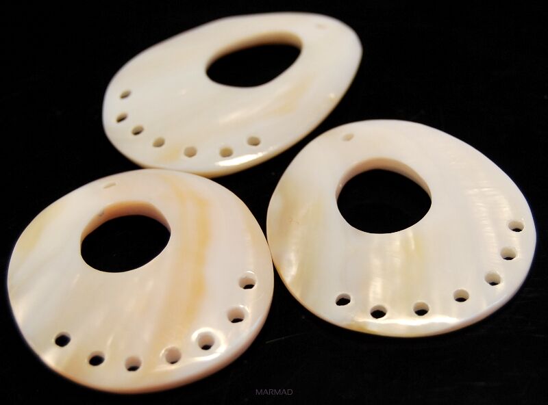 Muszla perłowa - na wisior - kropla 55x45mm