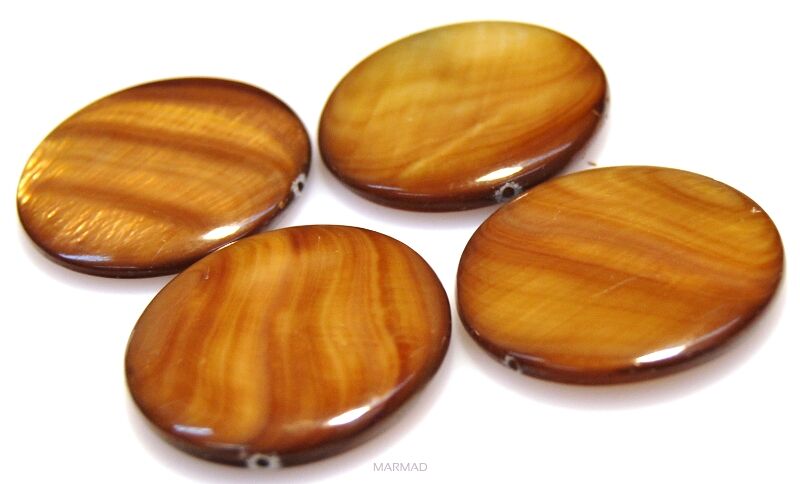 Muszla - moneta 30mm - brązowo złocista