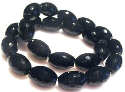 Onyks fasetowany - oliwka 18x13mm