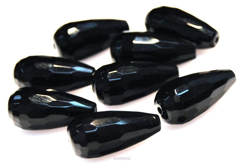 Onyks fasetowany - kropla 20x10mm