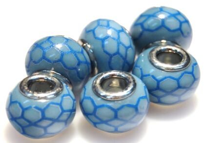 Porcelana - przekładka do biżuterii modułowej - oponka 15x10mm