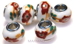 Porcelana - przekładka do biżuterii modułowej - oponka 14x10mm