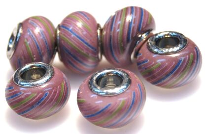 Porcelana - przekładka do biżuterii modułowej - oponka 15x10mm