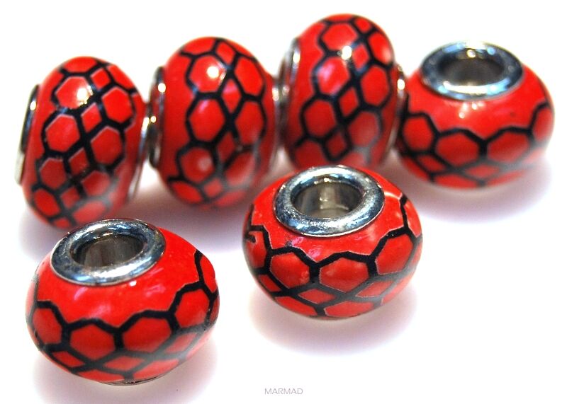 Porcelana -przekładka do biżuterii modułowej - oponka 15x10mm