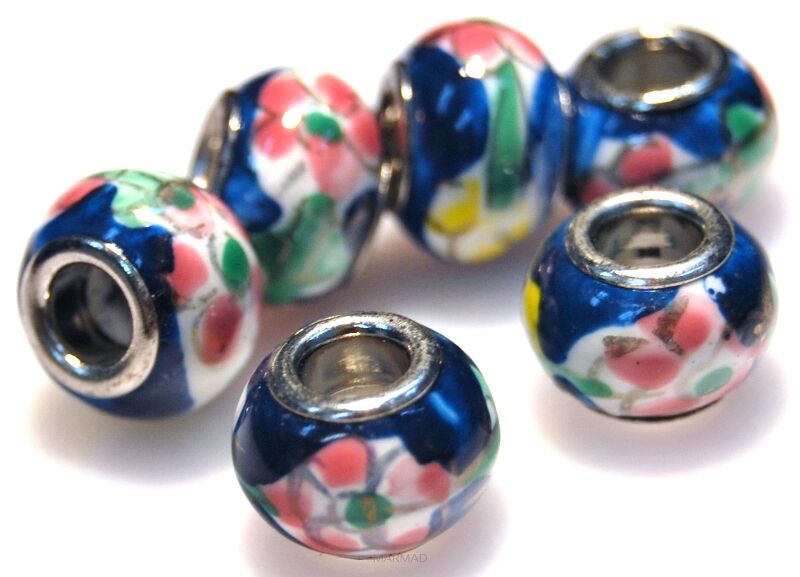 Porcelana - przekładka do biżuterii modułowej - oponka 14x10mm