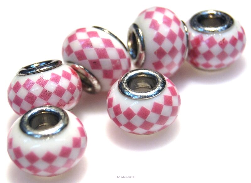 Porcelana - przekładka do biżuterii modułowej - oponka 15x10mm