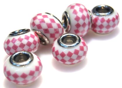 Porcelana - przekładka do biżuterii modułowej - oponka 15x10mm